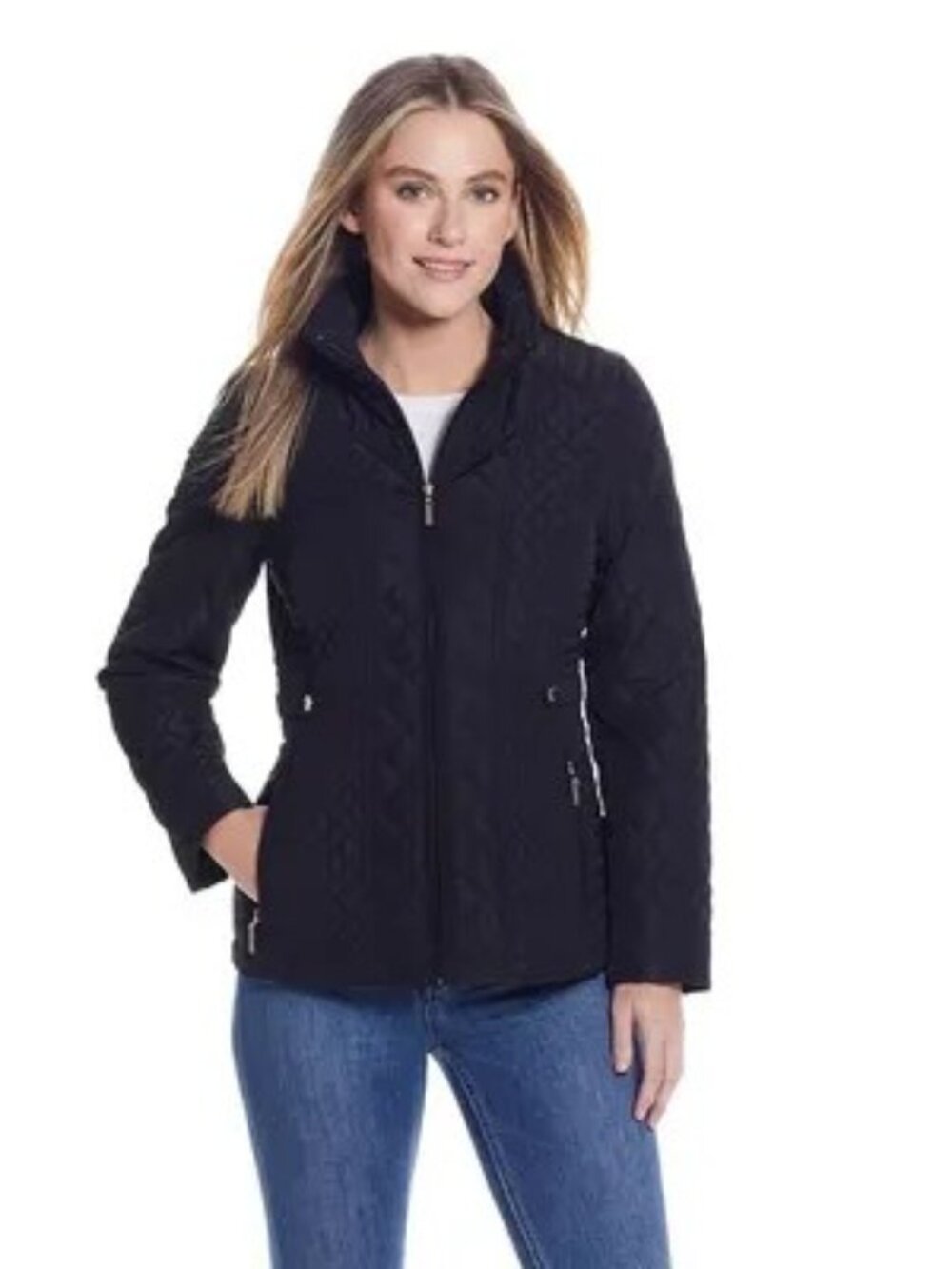 Women's Large Black Gallery Quilted Jacket NWT 50% off Retail